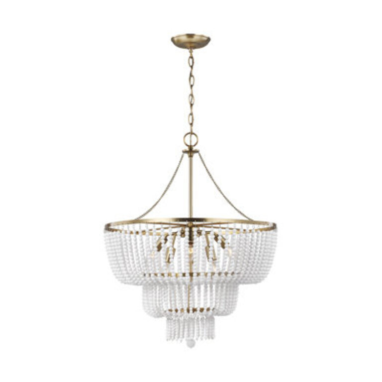 Reeves 6 - Light Statement Tiered Chandelier Finish: Satin Brass