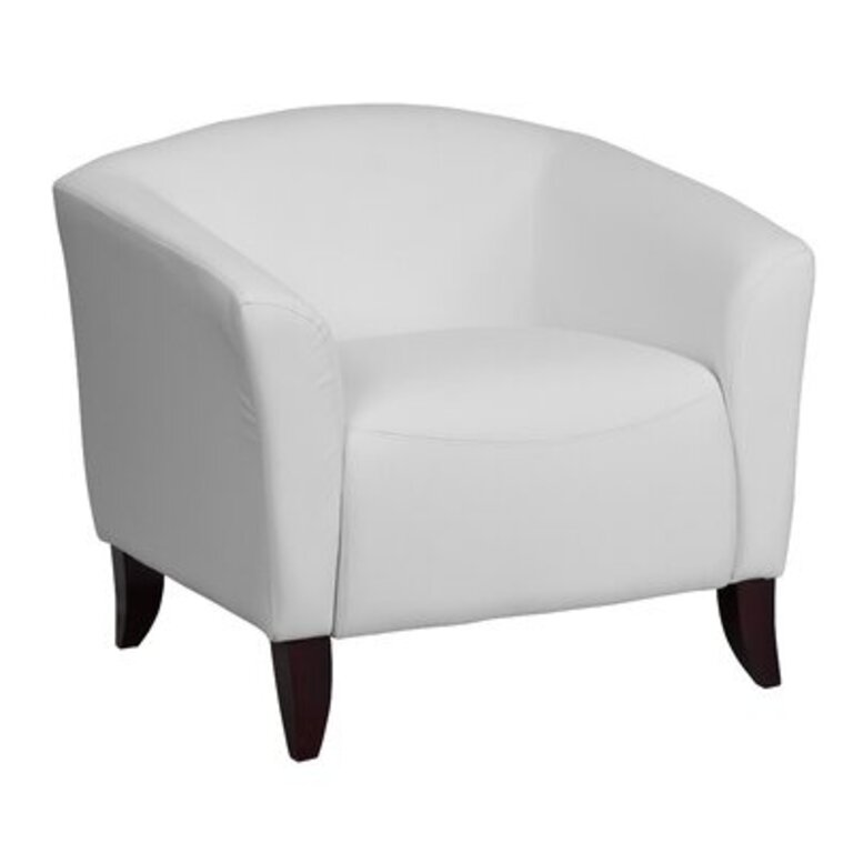 Hercules Imperial Series Leather Lounge Chair Seat Color: White