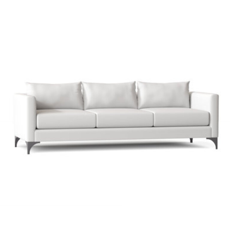 Vess 87" Square Arm Sofa with Reversible Cushions Body Fabric: Peyton Pearl