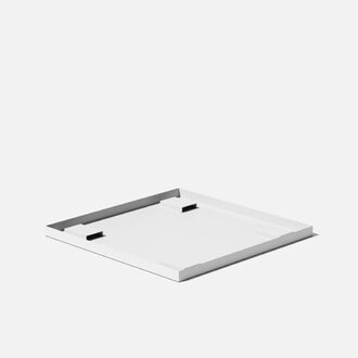 Metallic Series Cube Saucer Color: White, Size: 1.5" H x 27" W x 27" D