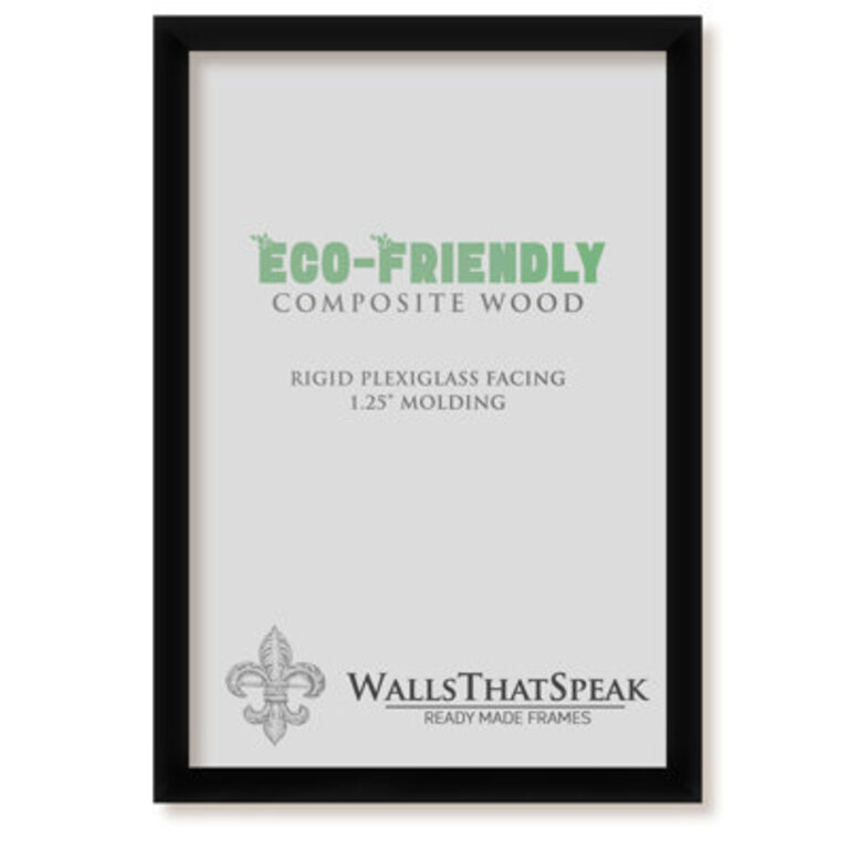 Single Picture Frame Set in Black Picture Size: 24" x 34"