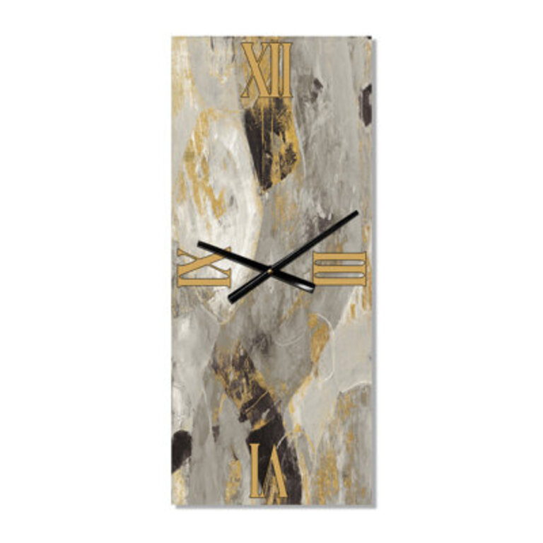 Glam Gold Desert Neutral - Glam Wall Clock Size: Small