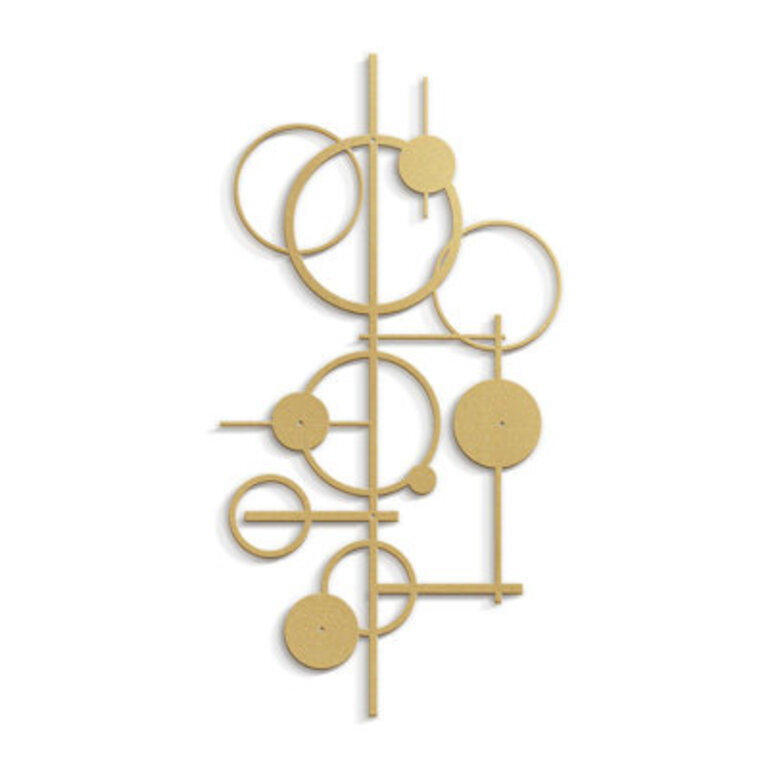 Wall Decor Metal Size: 24" H x 12" W x 0.05" D, Color: Gold