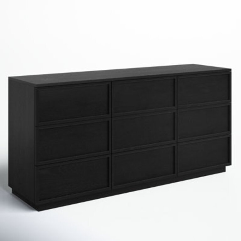 Hudson 9 Drawer 72" W Dresser Color: Black