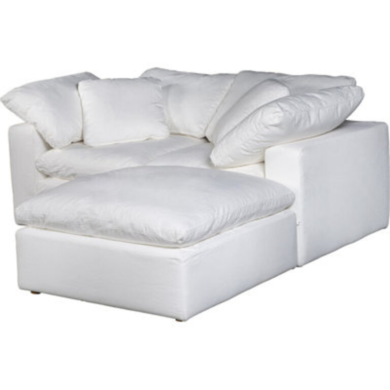 Tila 3 - Piece Performance Fabric Modular Sectional Fabric: White Performance Fabric
