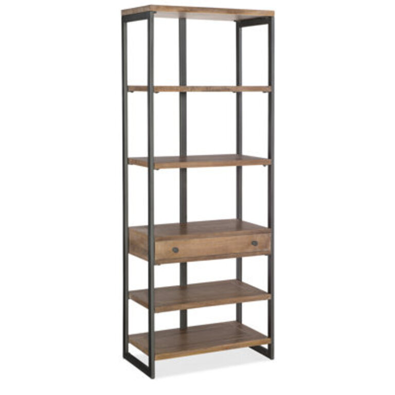 Magalie 80" H x 30" W Metal Etagere Bookcase