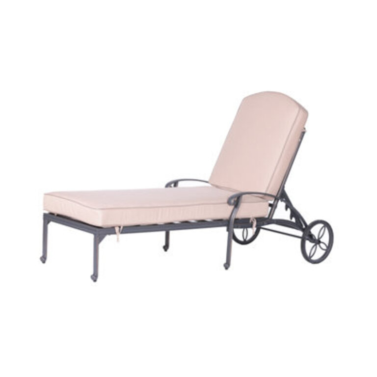Kilmer 86.6" Long Reclining Single Chaise with Cushion Cushion Color: Spectrum Sand