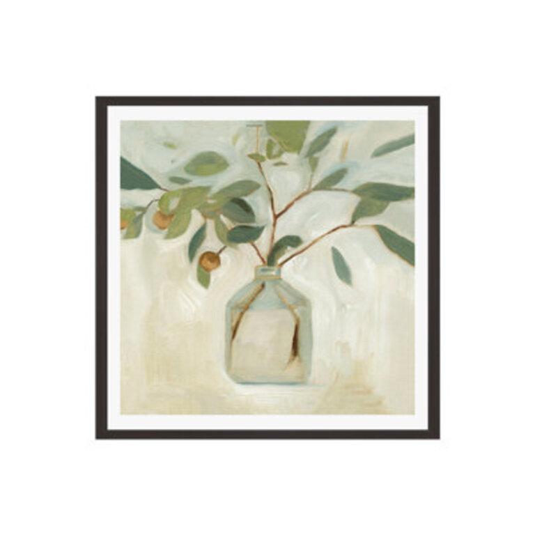 Neutral Arrangement I by Emma Scarvey - Picture Frame Painting Size: 12"H x 12"W, Frame Color: Espresso