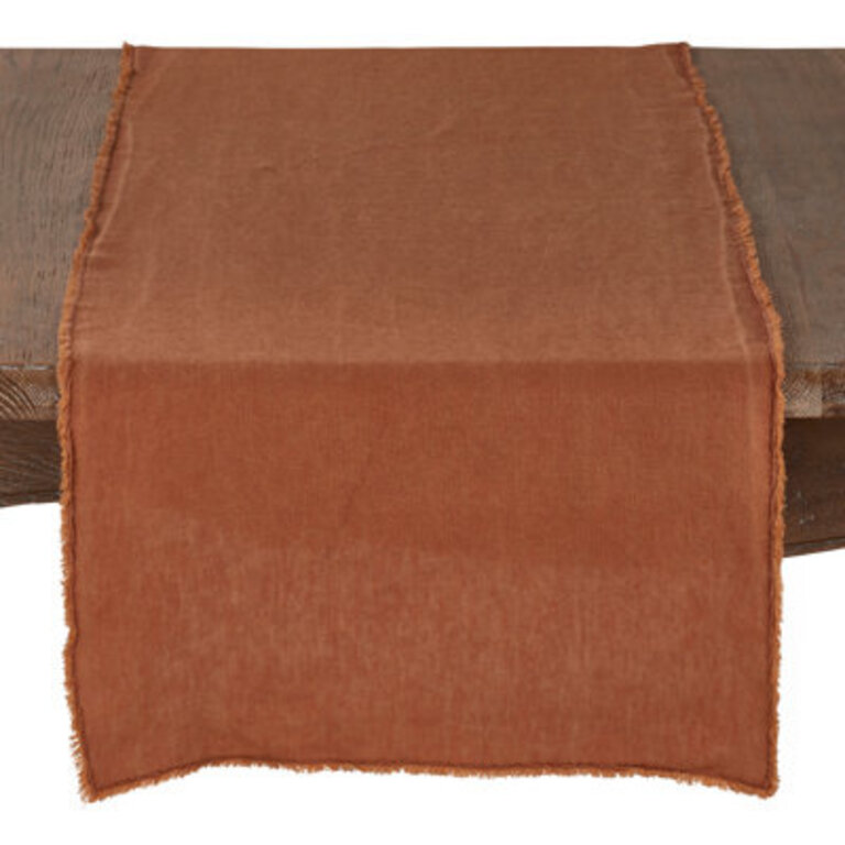 Zadia Linen Table Runner Color: Terracotta