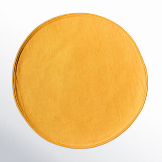 Blush And Pine Color Block Round Placemat Set Of 4 Color: Brass