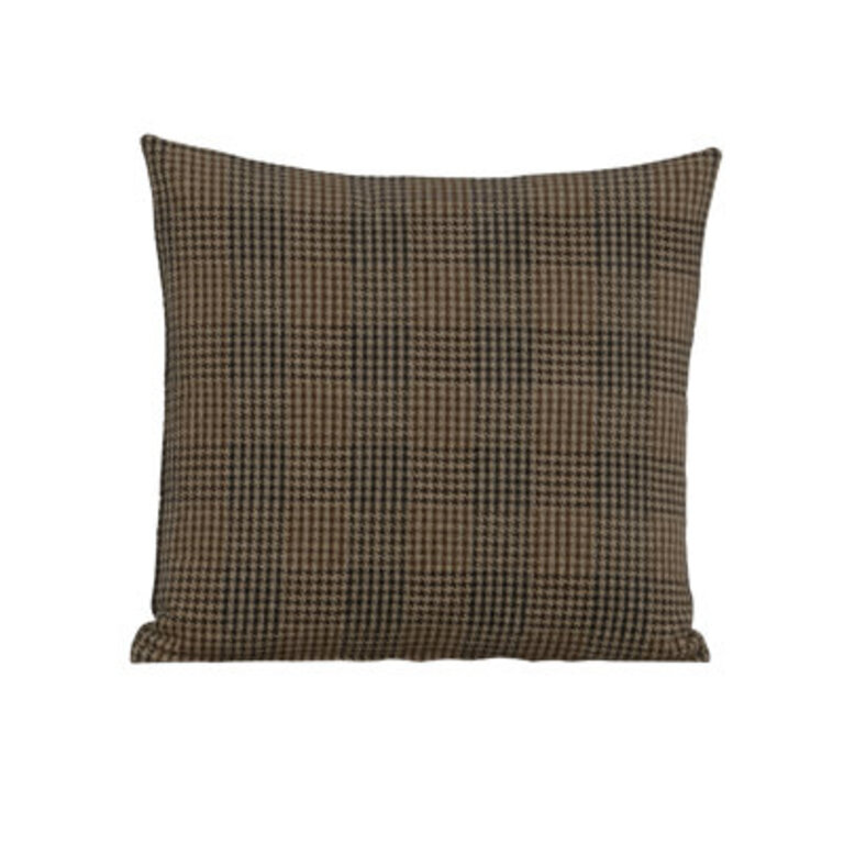 Eevi Toto 20" x 20" Throw Pillow Color/Pattern: Brown/Black, Fill Material: Feather
