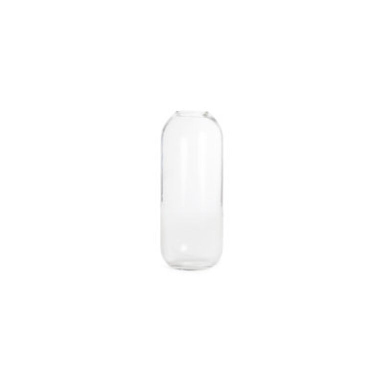 Aurora Handmade Glass Table Vase Color: Clear, Size: 12.5" H x 5" W x 5" D