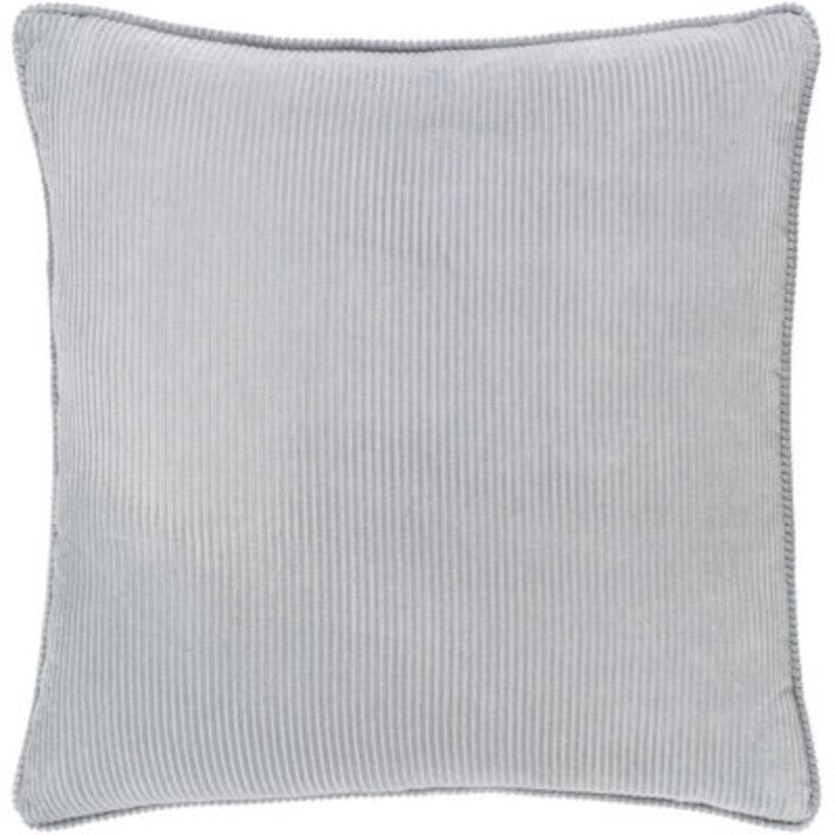 Zara Square Cotton Pillow Cover & Insert Size: 20" x 20", Fill Material: Down, Color: Light Gray