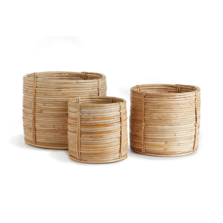 Mini Cane 3 Piece Rattan Basket Set
