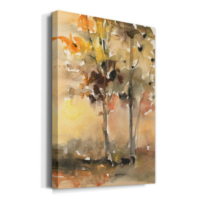 Fall Foliage Watercolor II On Canvas Print Size: 12" H x 8" W x 1" D