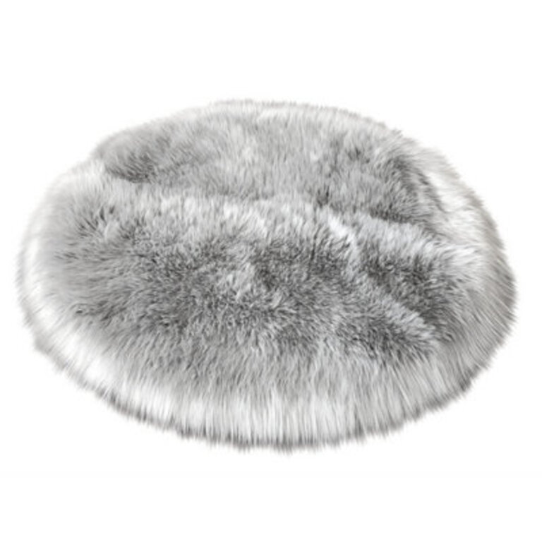 Whitcher Light Gray Area Rug Rug Size: Round 6'
