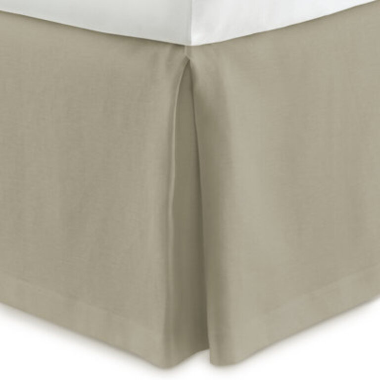 Mandalay Tailored Linen Bed Skirt Size: King, Color: Linen