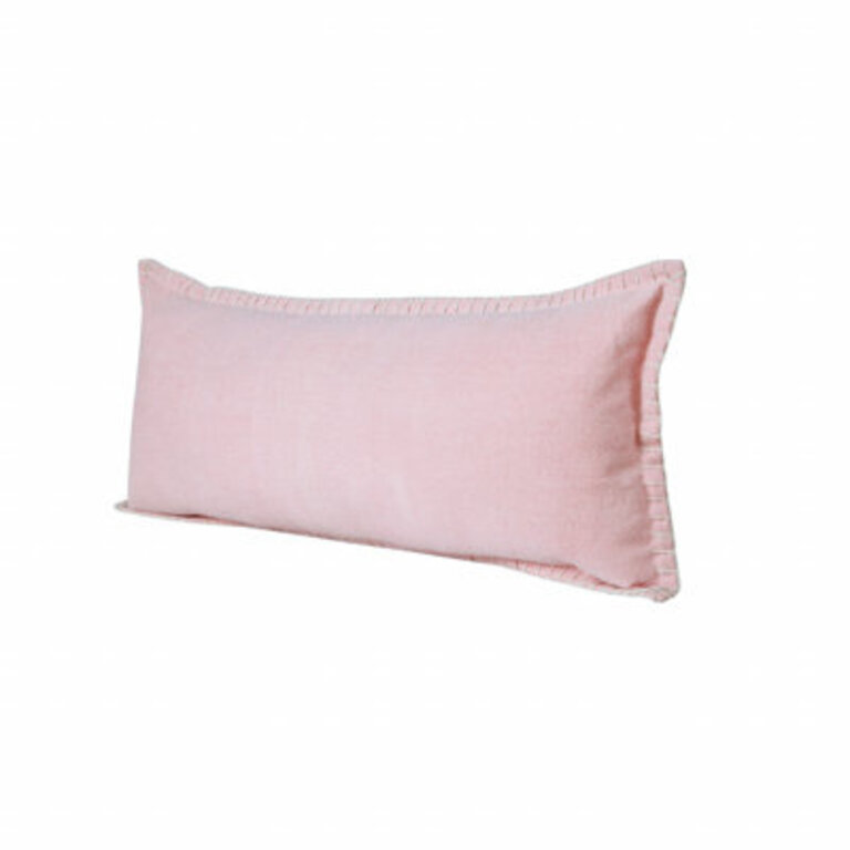 14" X 36" Jet Black 100% Cotton Zippered Pillow Color/Pattern: Light Pink