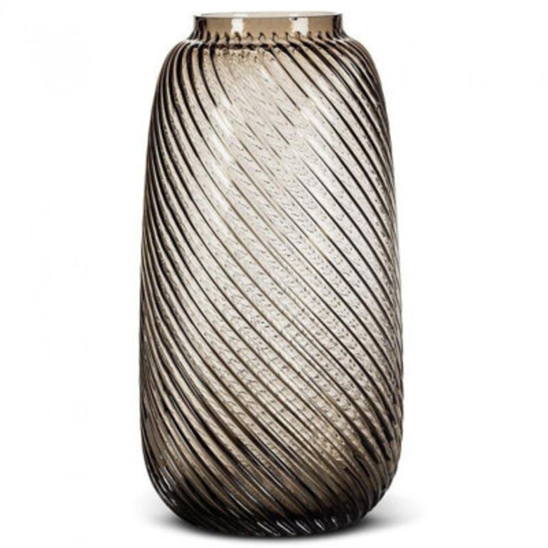 Jeralynn Glass Table Vase Color: Gray, Size: 13" H x 5" W x 5" D
