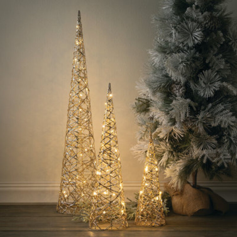 Maison De Noel Metal Outdoor Christmas Decoration Color: Gold (set of 2)