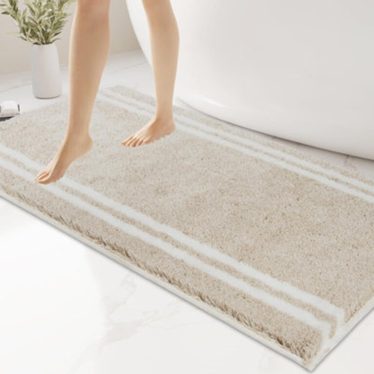 Bucyrus Bath Rug Color: Beige, Size: 30"W x 60"L