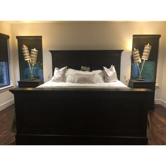 Blackout Roller Shade Blind Size: 34.5"W x 60"L, Color: Linen