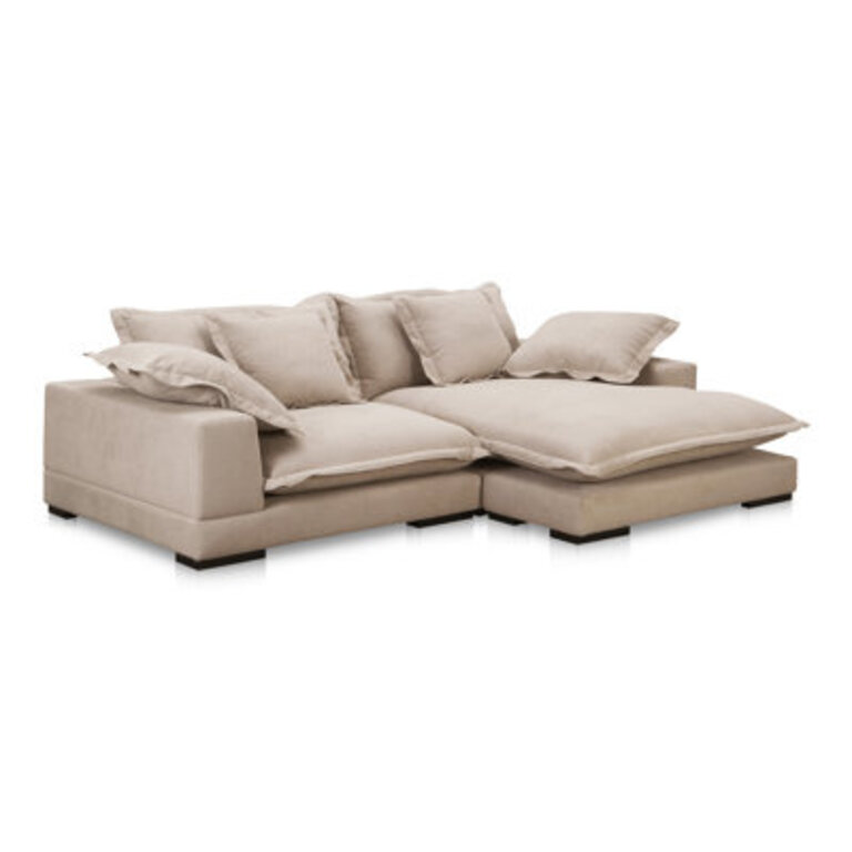 Pritchard 2 - Piece Upholstered Sofa & Chaise Body Fabric: Beige Polyester