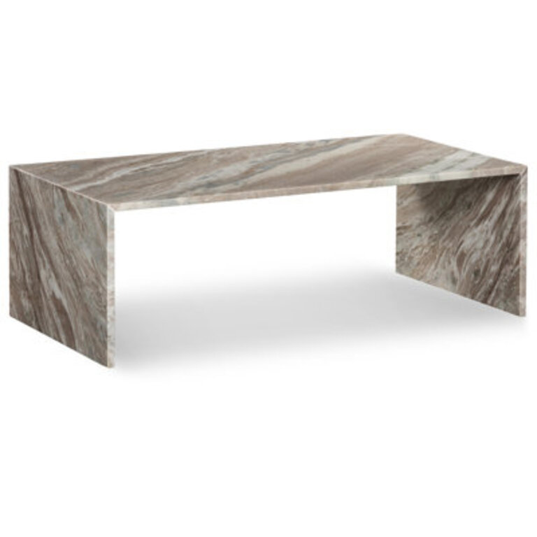Alsop Sled Coffee Table Color: Brown Marble