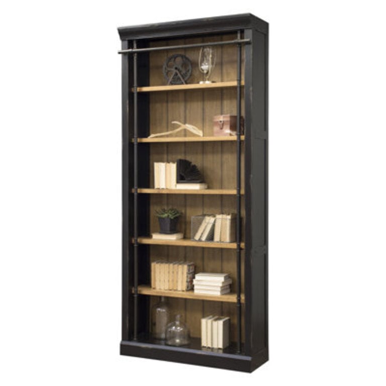 Lorna Bookcase Color: Aged Ebony/Warm Honey