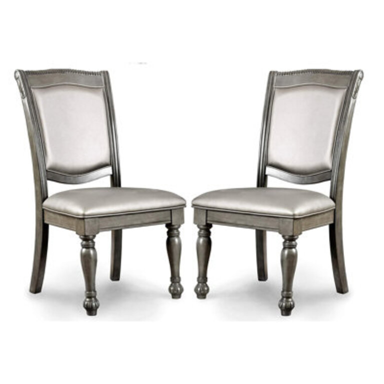 Westover Upholstered Side Chair in Gray (Single Chair)