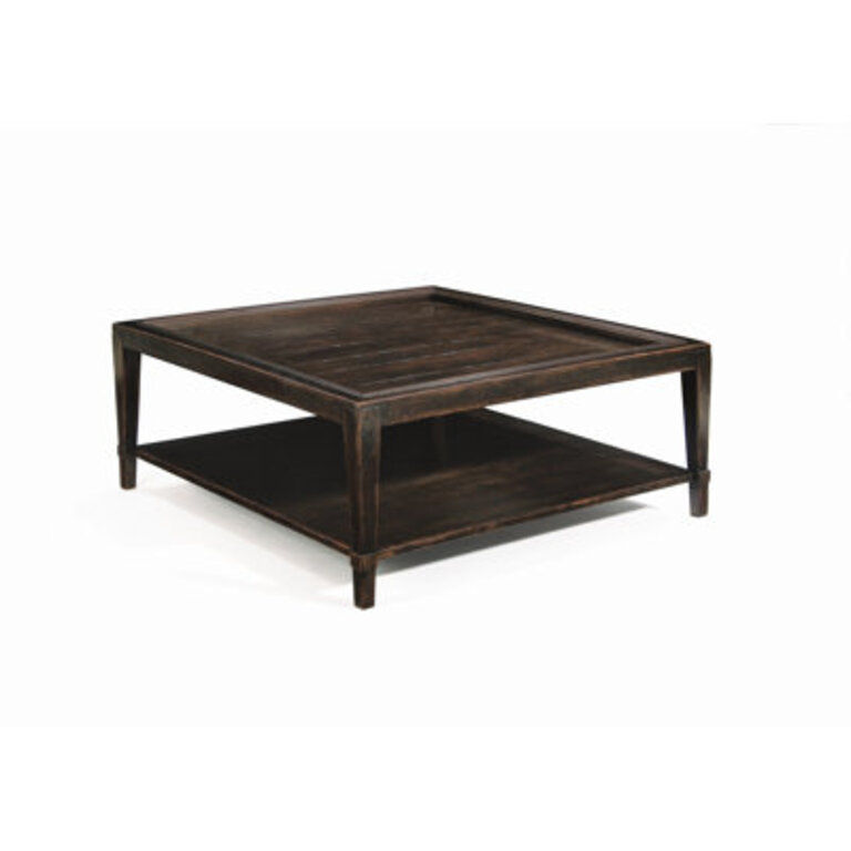 Vintage Patina Solid Wood Coffee Table with Storage