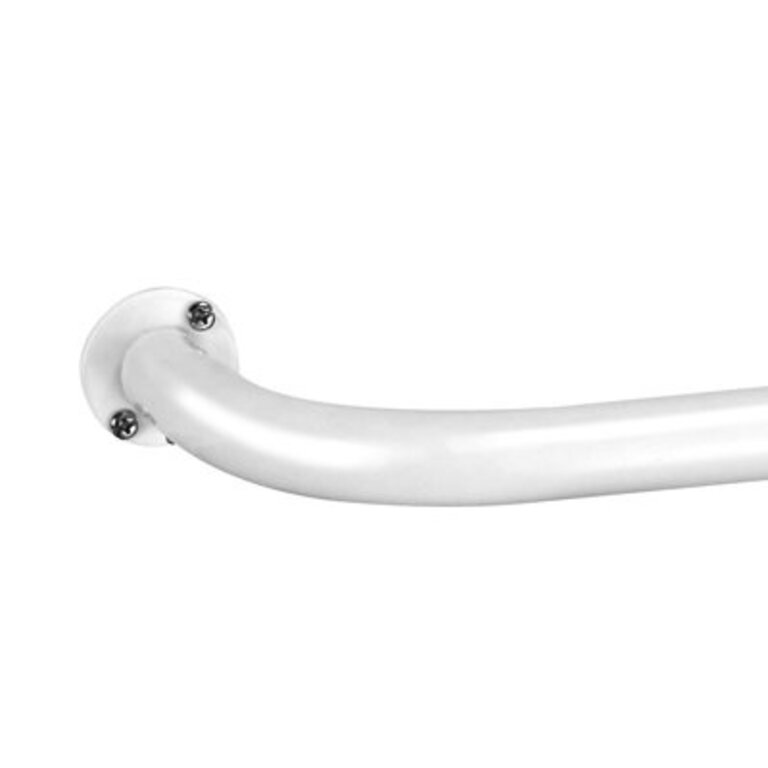 Aariel Adjustable 1" Single Curtain Rod Size: 48"-84", Finish: Glossy White