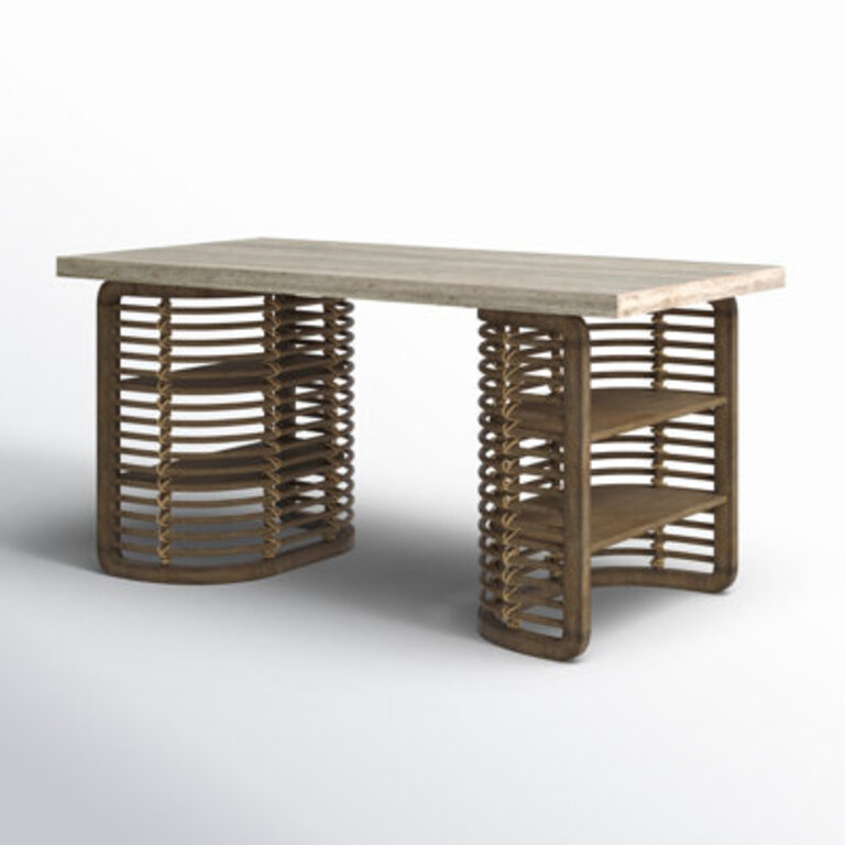Lorient Reversible Desk Color (Top/Frame): Brown