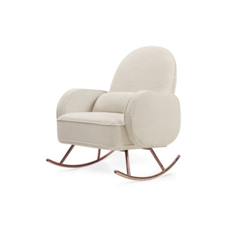 Compass Rocking Chair Upholstery Color: Ivory Boucle