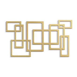 Wall Decor Metal Size: 18" H x 36" W x 0.05" D, Color: Gold