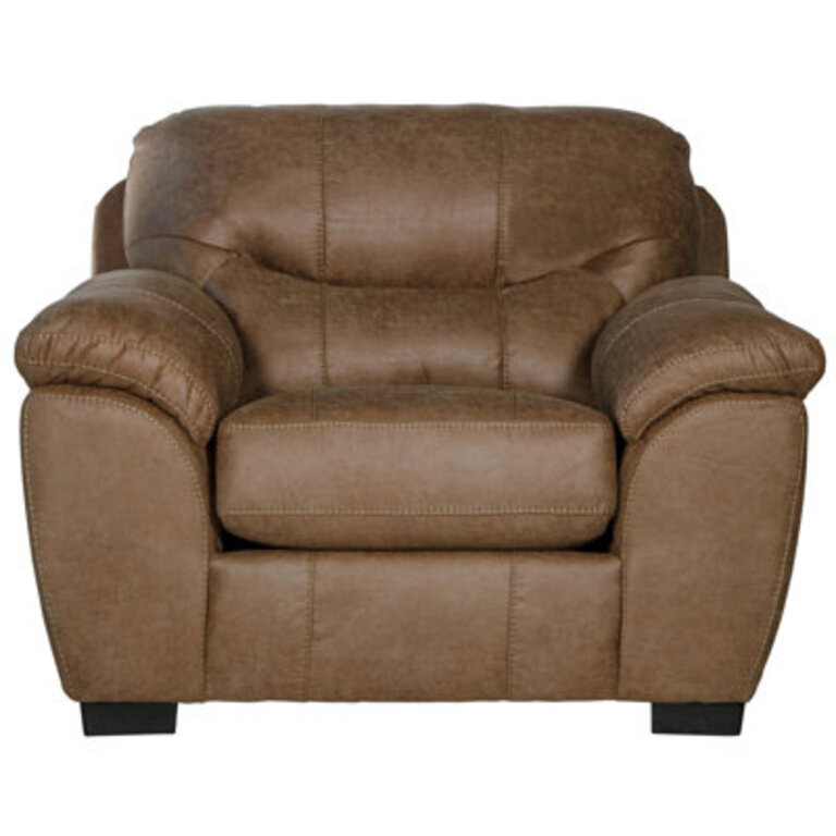 Shamima 46" W Polyester Armchair Fabric: Silt Faux Leather