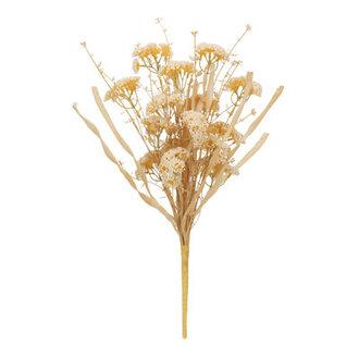Beige Floral Grass Bush  Flowers/Leaves Color: Beige