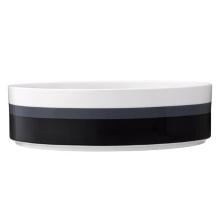 Noritake Colorstax Stripe Serving Bowl 10", 67 OZ. Color: Black