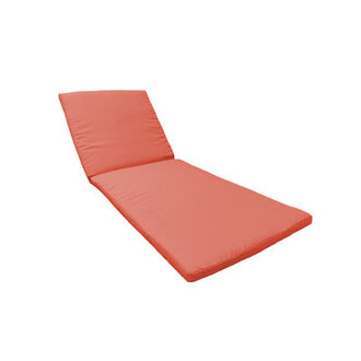 Indoor/Outdoor Chaise Cushion Cover Fabric: Tangerine Performance, Size: 2" H x 30" W x 78" D