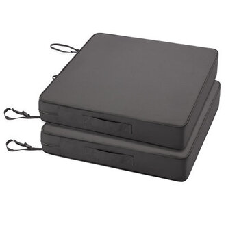 2 - Piece Outdoor Seat Cushion Cushion Size: 22" W x 22" D, Cushion Color: Gray Polyester