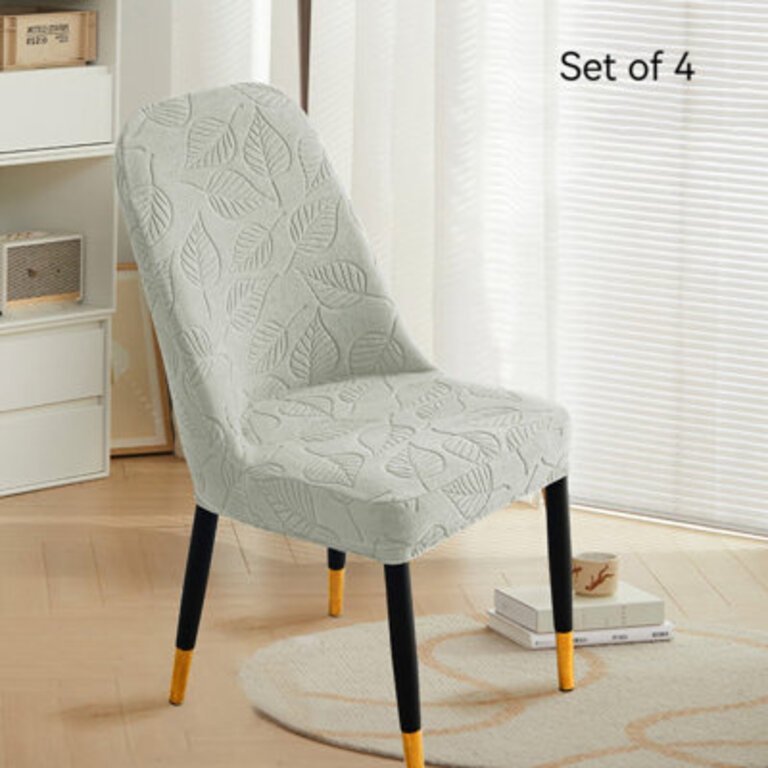 Universal Four-Season Chair Slipcover, Home Curved Dining Chair And Stool Cover
