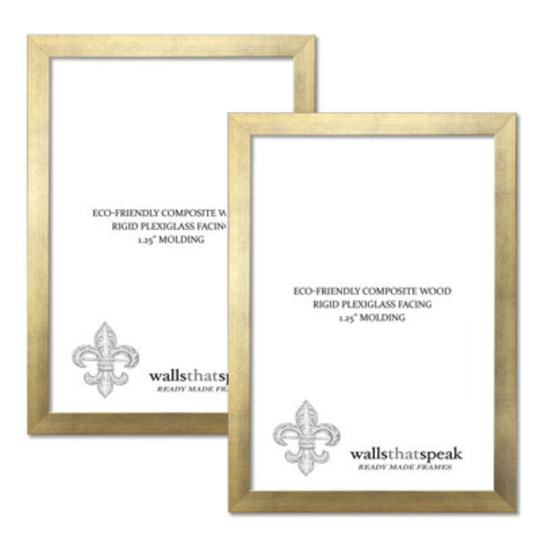 Picture Frame For Puzzles Posters Photos Or Artwork (2-Pack) Color: Gold, Picture Size: 4" x 6" (Set of 2)