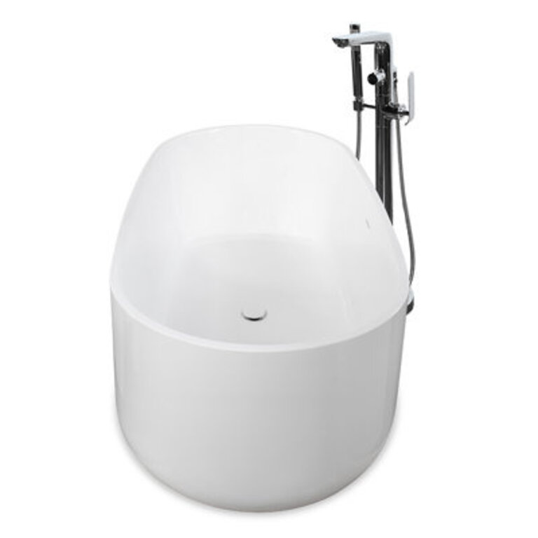 Flou Floor Mount Tub Filler Finish: Polished Chrome