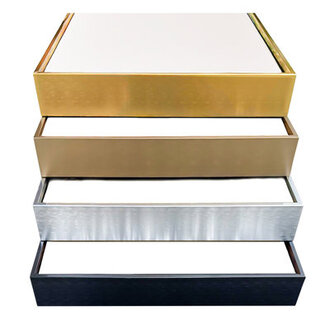 Metal Floater Picture Frame Color: Brushed Gold, Picture Size: 22" x 36"