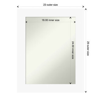 Jion Rectangle Wood Wall Mirror Size: 29.5" x 23.5", Finish: White