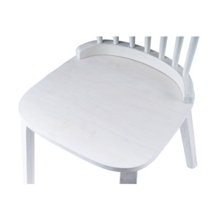Fazile Solid Wood Windsor Back Side Chair Color: White