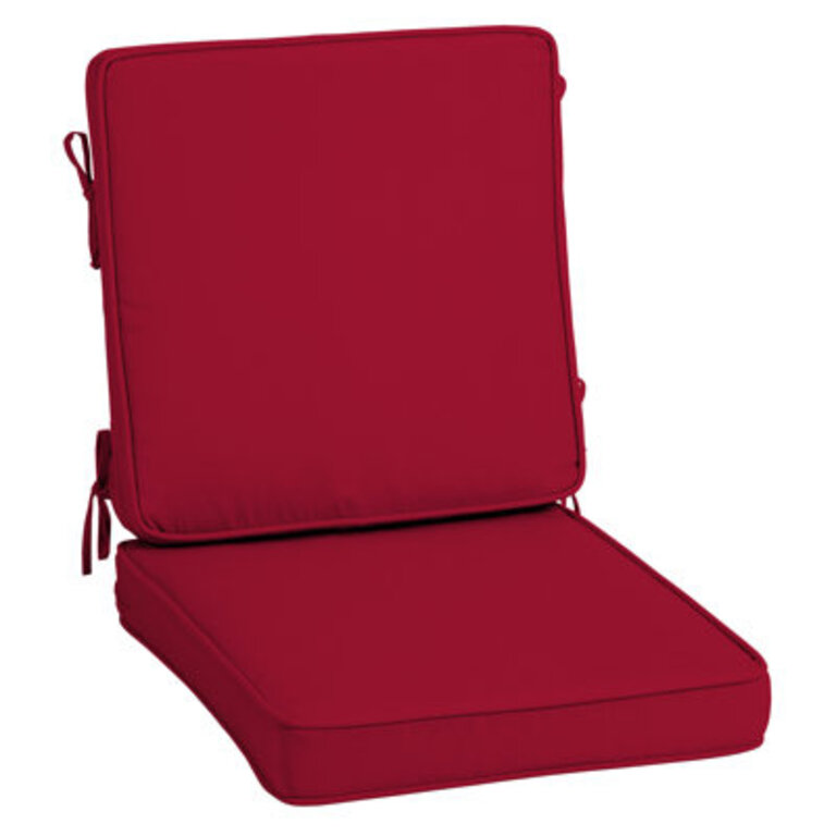 Profoam High Back Outdoor Seat/Back Cushion Fabric: Caliente Red