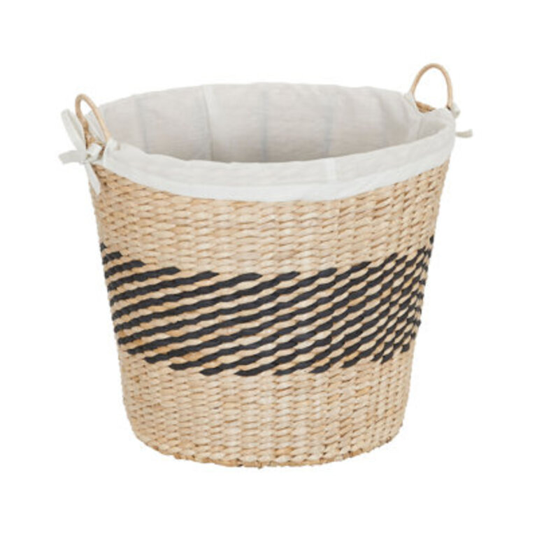 Decorative Band Wicker Basket