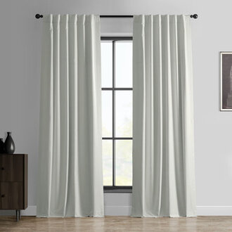 Kingsteignt Essential  Solid 100% Blackout Curtains - Liner -Single Panel Curtain Color: Warm White, Size per Panel: 50" W x 84" L