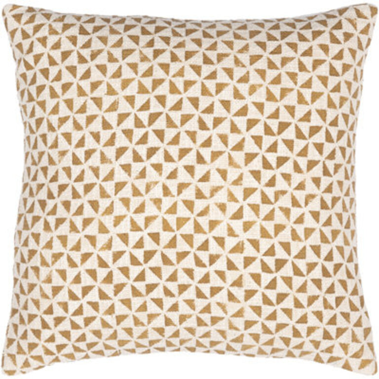 Zetta Throw Pillow Color: Beige/Camel, Size: 20" x 20", Fill Material: Polyester/Polyfill
